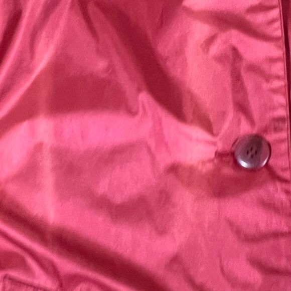 Vintage 80’s Aurora International by Abbmoor Red Trench Raincoat - Picture 8 of 16